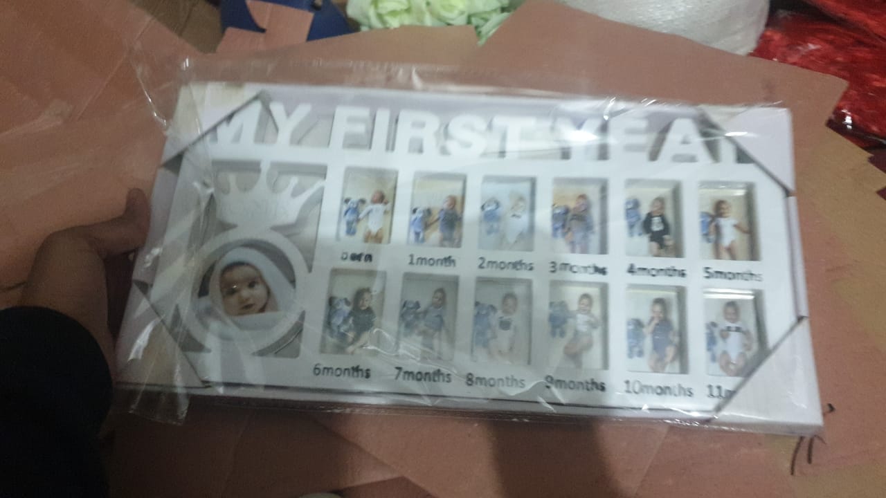 Newborn Baby Photo Frame Baby Pictures Plastic Frame For 12 months Monthly