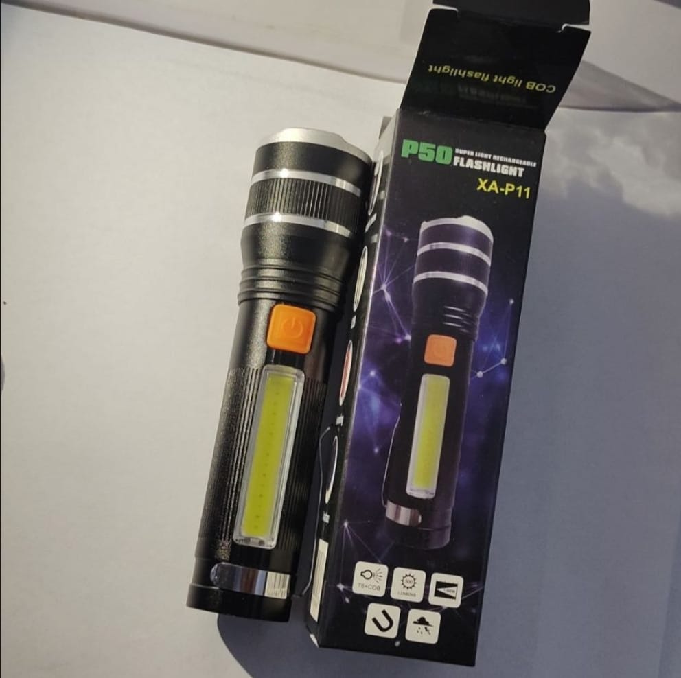 P50 super light rechargeable flashlight - Super bright Led Light - zoomable