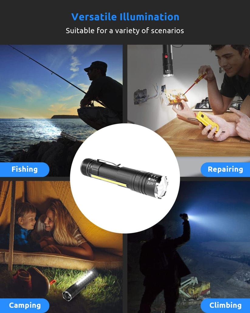 P50 super light rechargeable flashlight - Super bright Led Light - zoomable