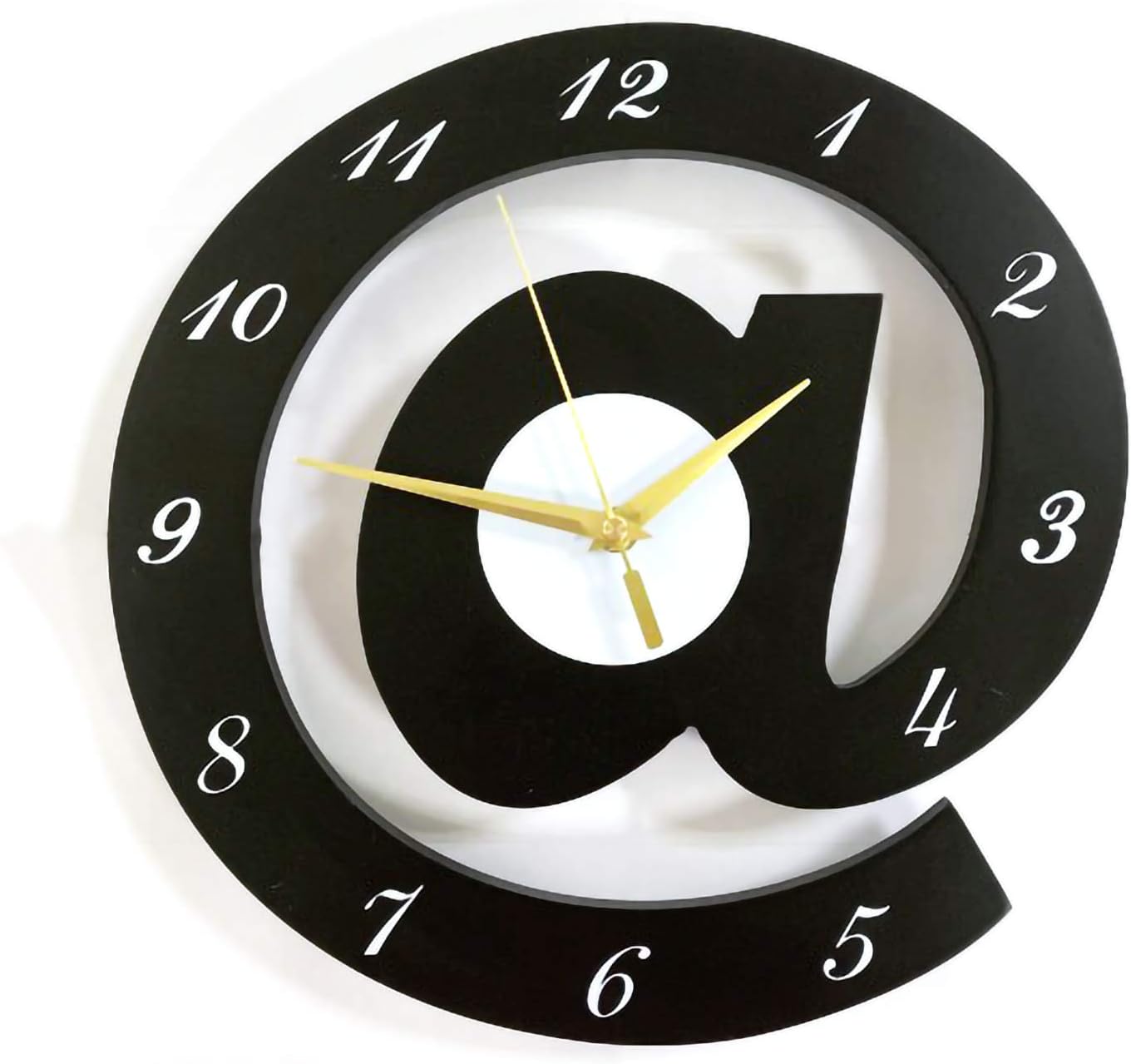 The Sign (@)3D Wooden wall clock for Living Room, Bed Room Home