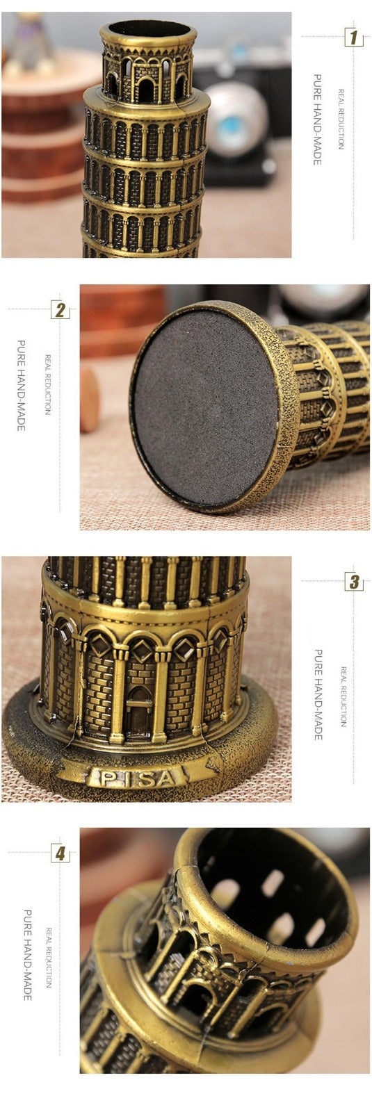 Pissa Tower Metal Model For Home & Office Decoration