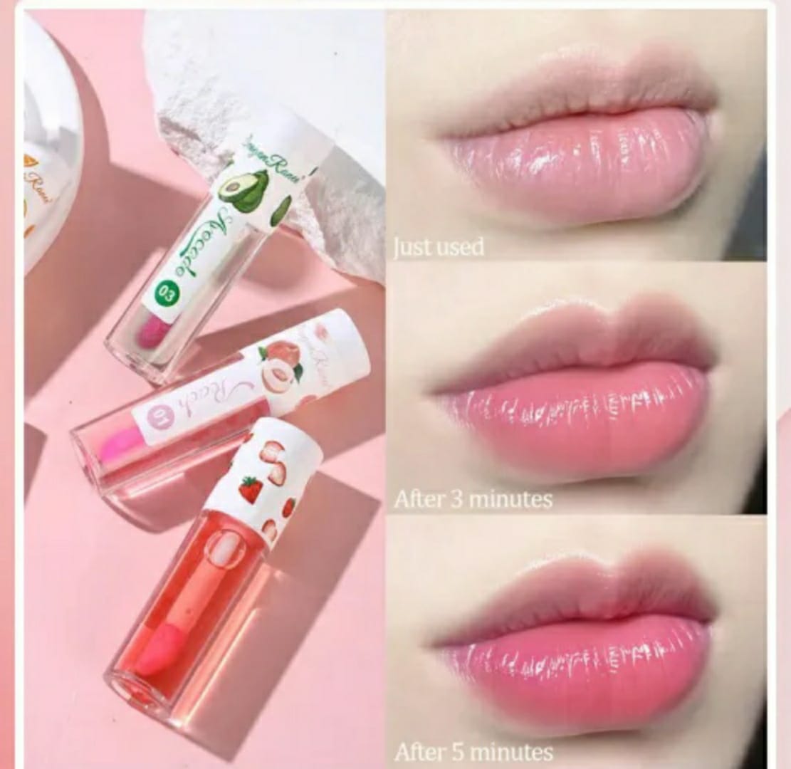3 Pcs Dragon Ranee Natural Moisturizing & Long Lasting Lip Oil Lip