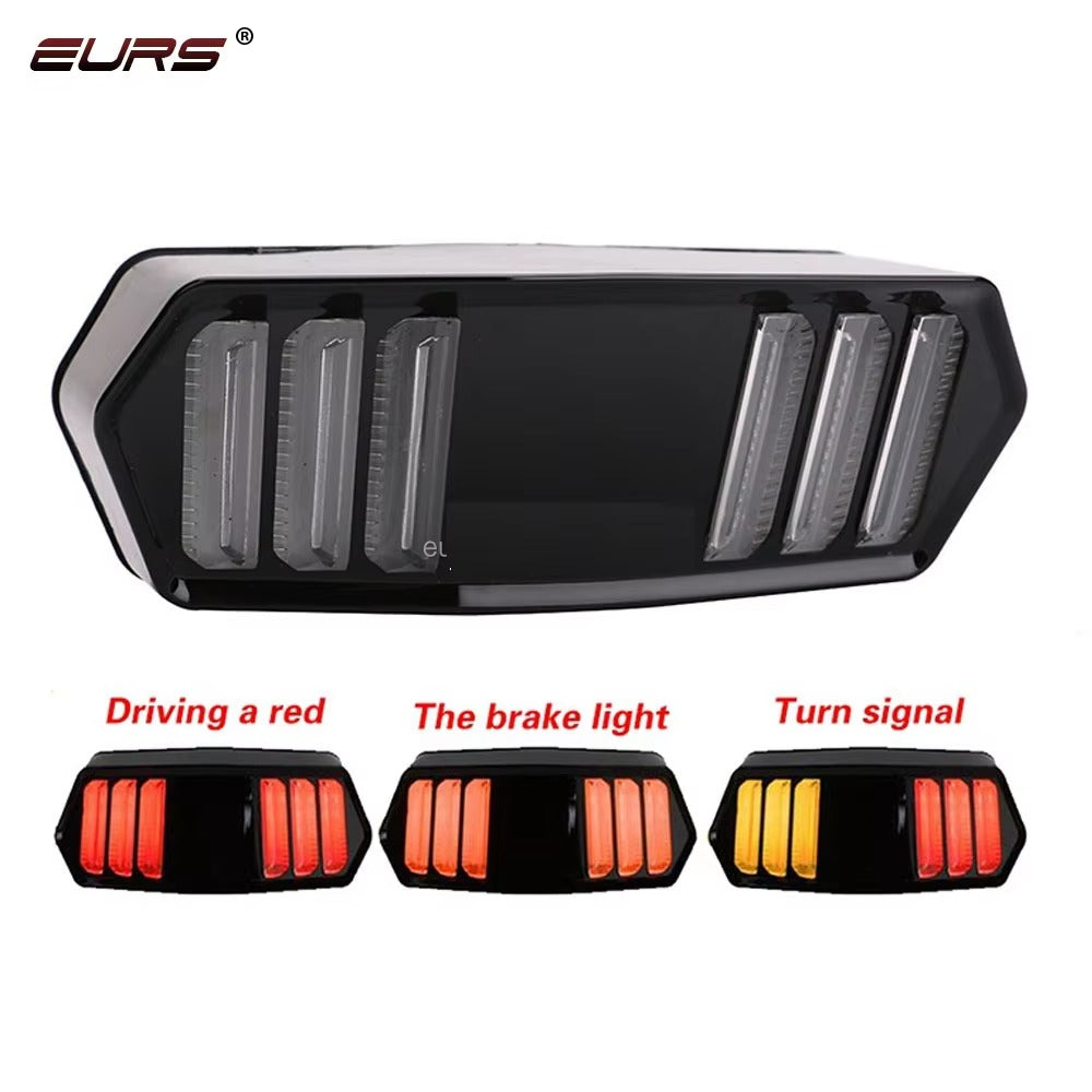 Universal Motorbike Back Light With Indicator DRL Audi Style