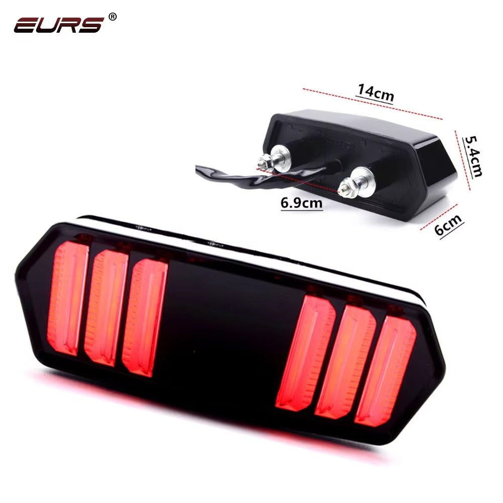 Universal Motorbike Back Light With Indicator DRL Audi Style