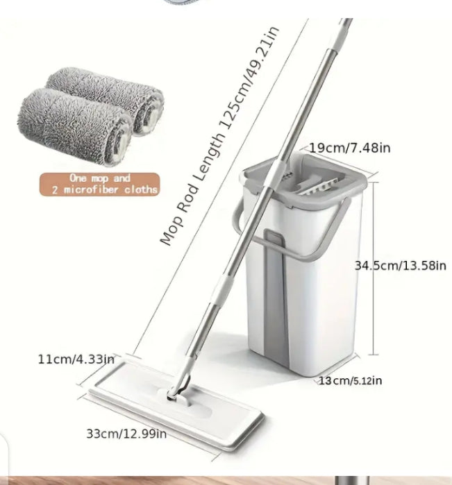 Mop Floor Squeeze Mop with Bucket Hardwood & Wood Floor Rotary