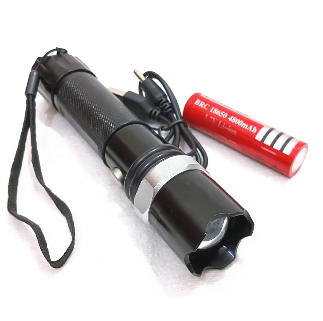 XA-808 High Quality Metal body USB Rechargeable LED Flashlights Zoomable Multifunction