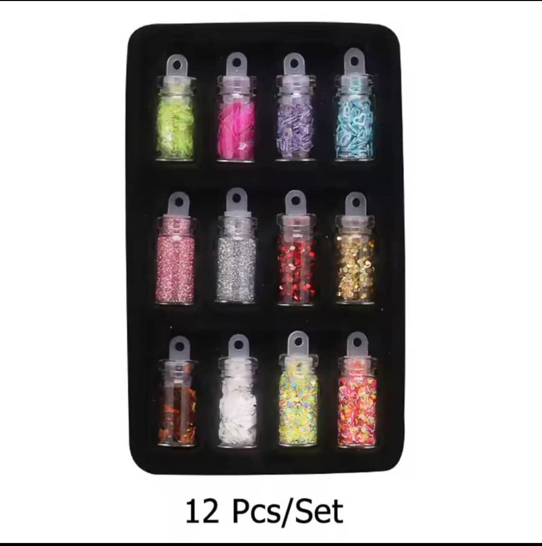 DIY Starry Nail Art Kit, Nail Decals, Glitter Jar Art kit Features