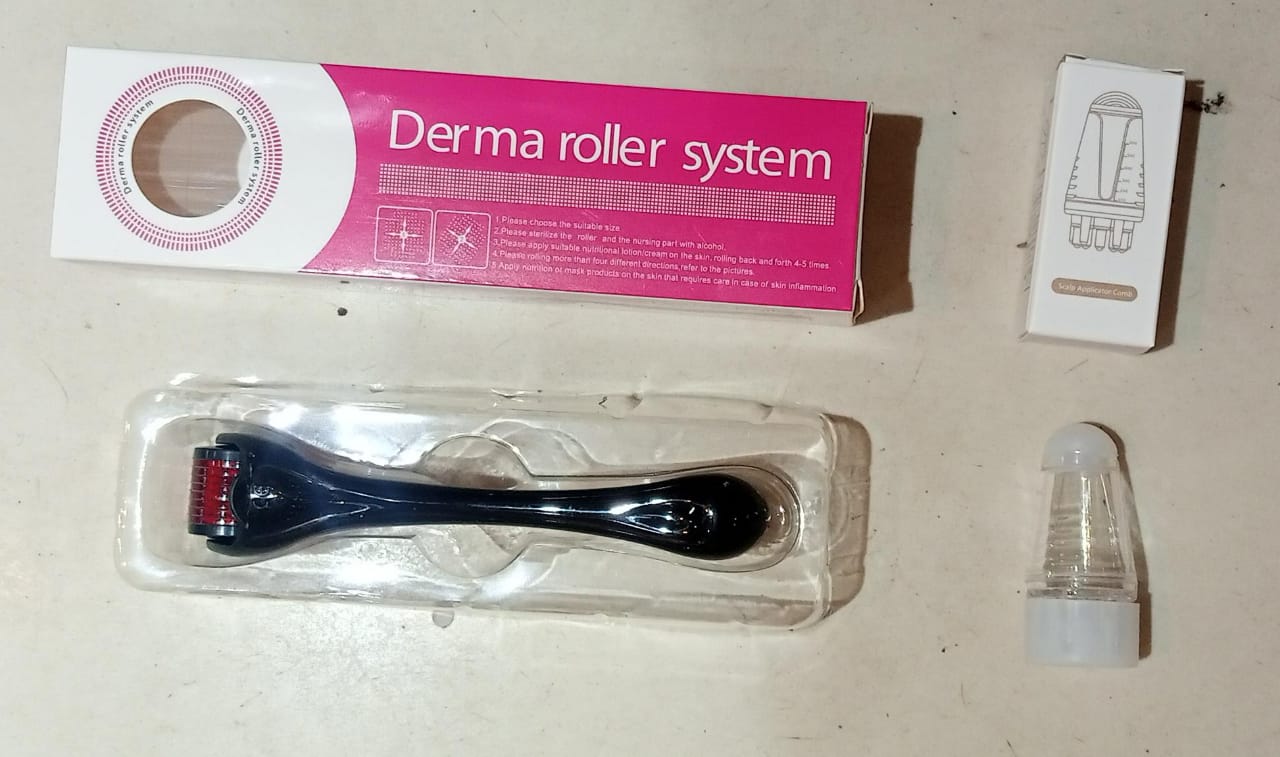 Derma Roller 540 Titanium Needle (0.5mm) & Combo Pack Scalp Root Hair