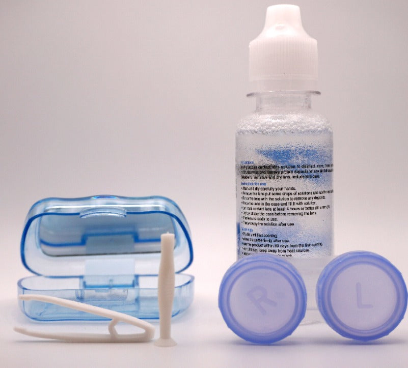 3-Tone Lens with Container Solution & Travel Kit Complete Contact Lens