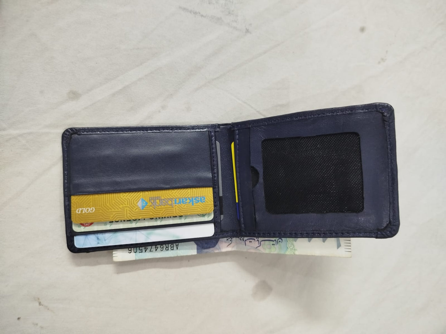 buffalo Leather Plain Wallet Men Short Wallet Purse Small Vintage Wallets