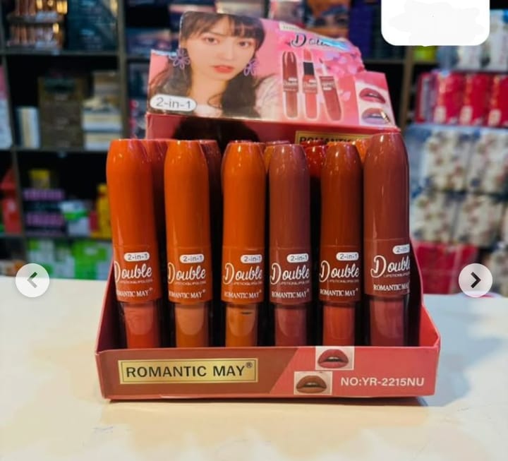 2 In1 Double-headed Moisturizing Waterproof Lipstick Pen Semi-matte Moisturizing Lipgloss