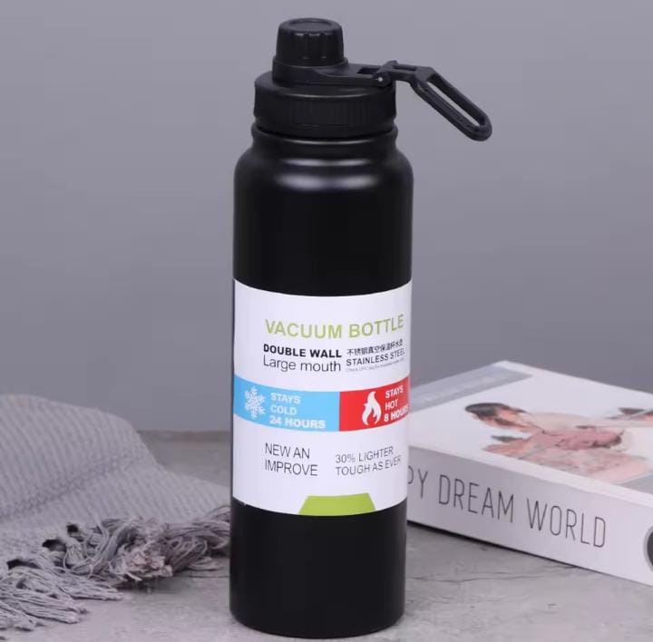 Vacuum Insulated Double Wall Stainless Steel Water Bottle/Sports Kettle Hot & Cold,