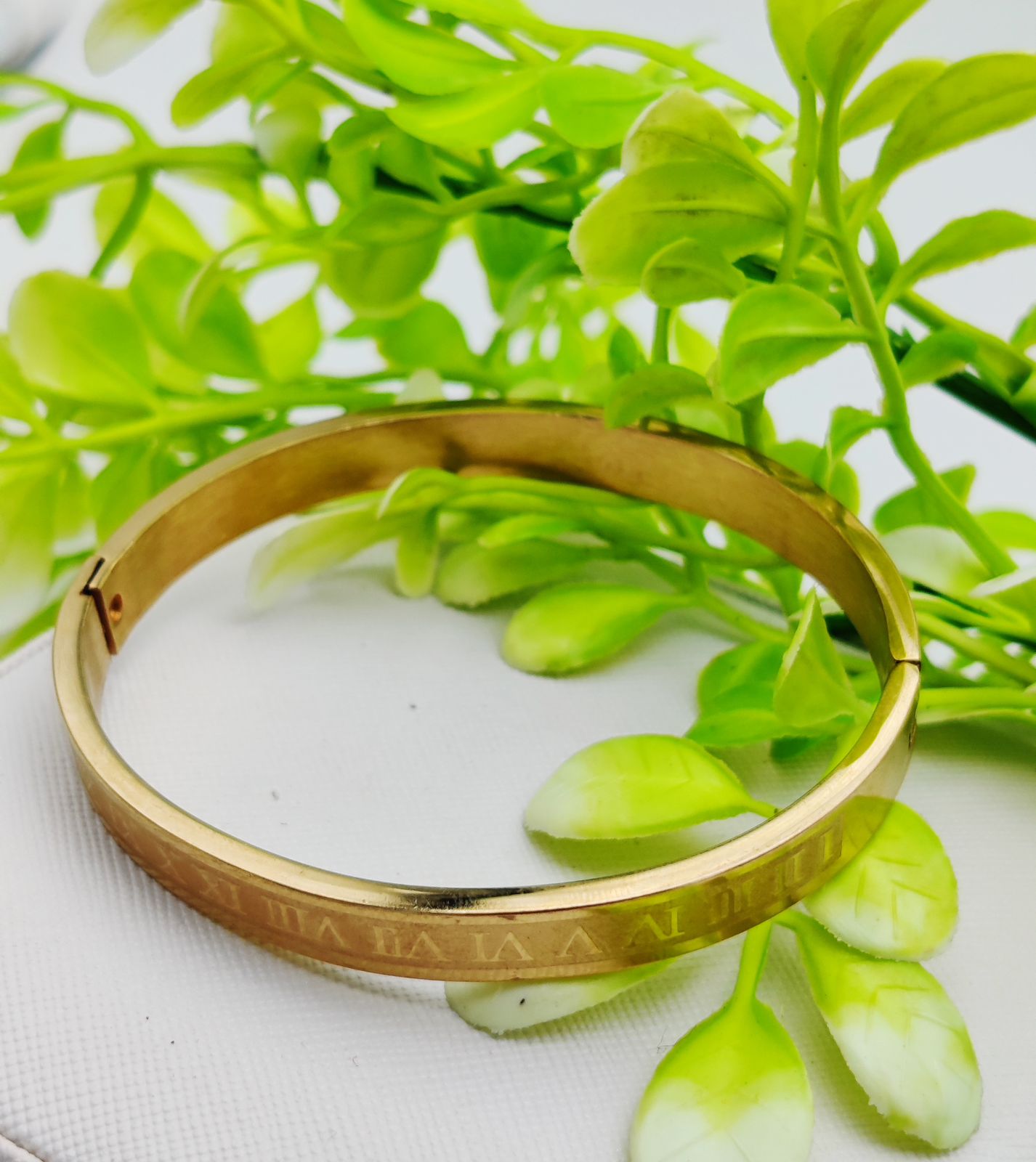 Adjustable Imported Cartier Roman Numeral Gold Bracelet | Best Quality Artificial Bracelet