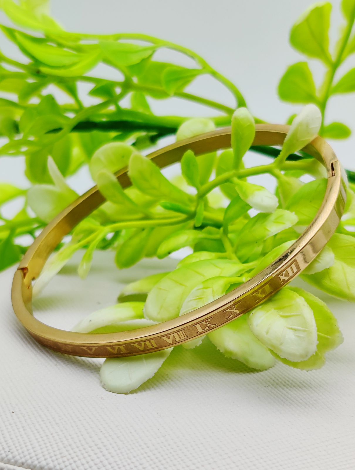 Adjustable Cartier Roman Numeral Adjustable Imported Gold Bracelet | Best Quality Artificial