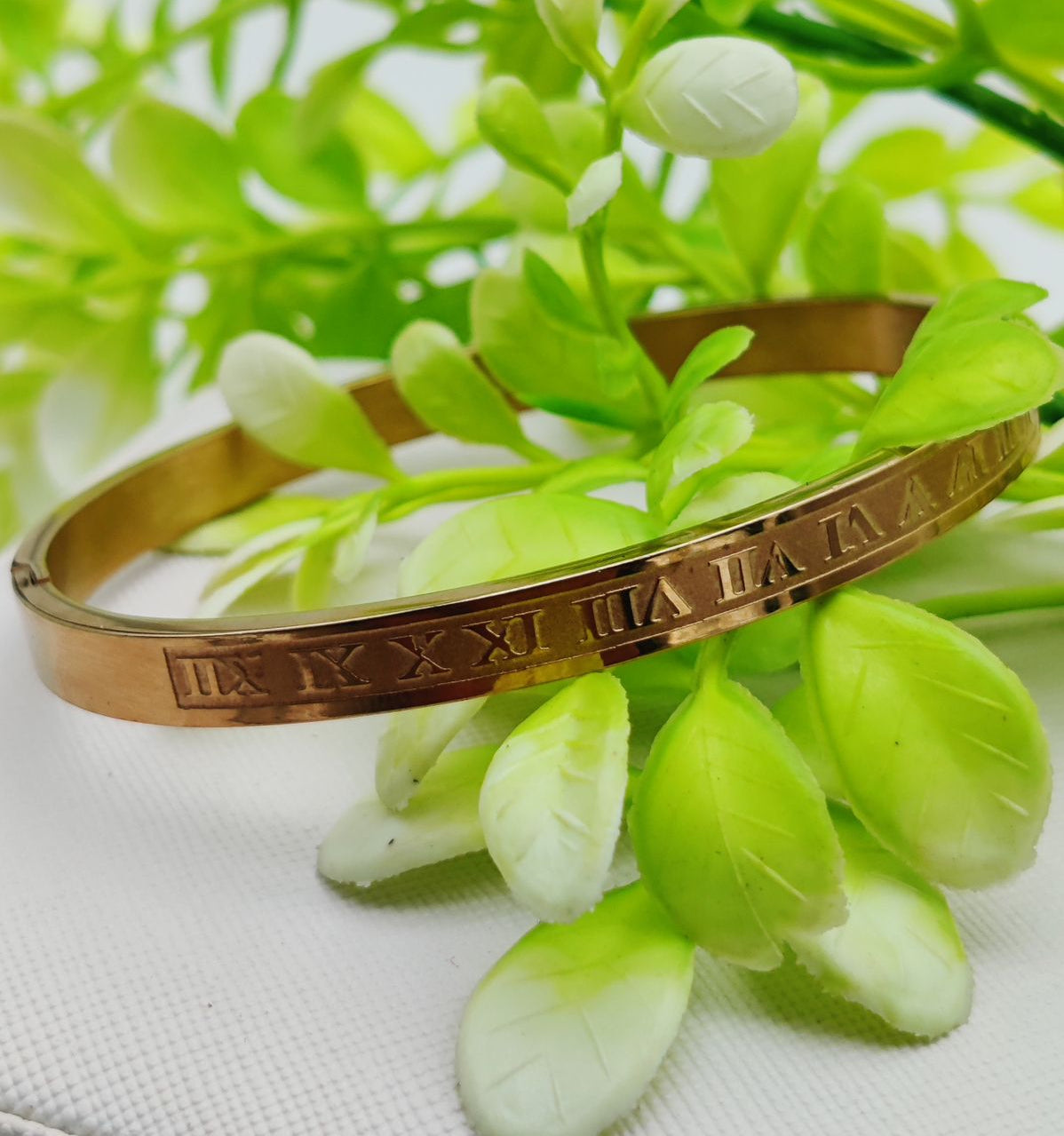 Adjustable Roman Numeral Bracelet - Adjustable and Imported Cartier Gold Bracelets |