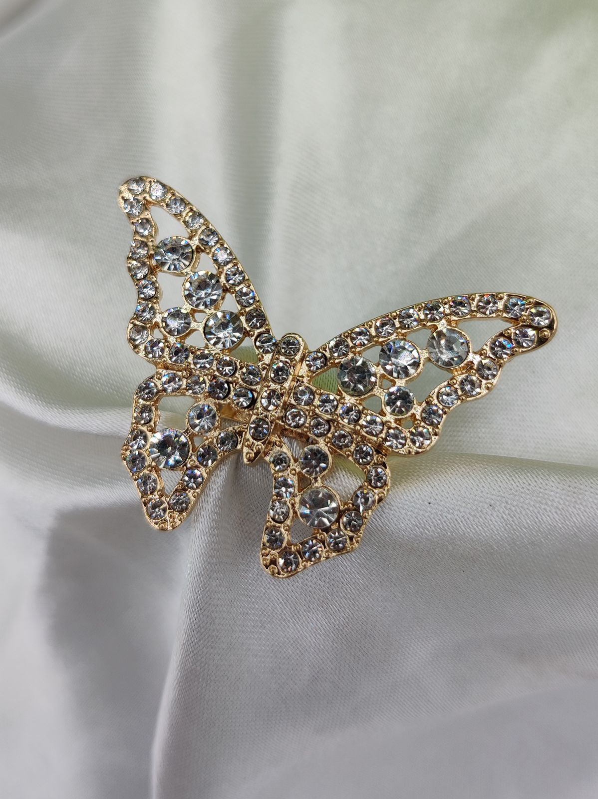 1 Piece Imported Dazzling Butterfly Crystal Ring - Embrace Elegance | Adjustable