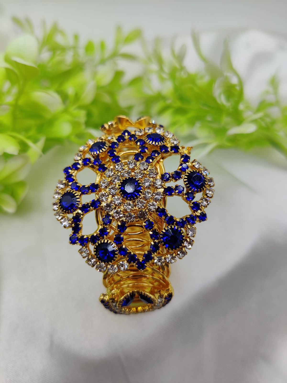 Imported Golden Lace Crystal Bracelet | Royal Ruby Elegance Bracelet | Royal