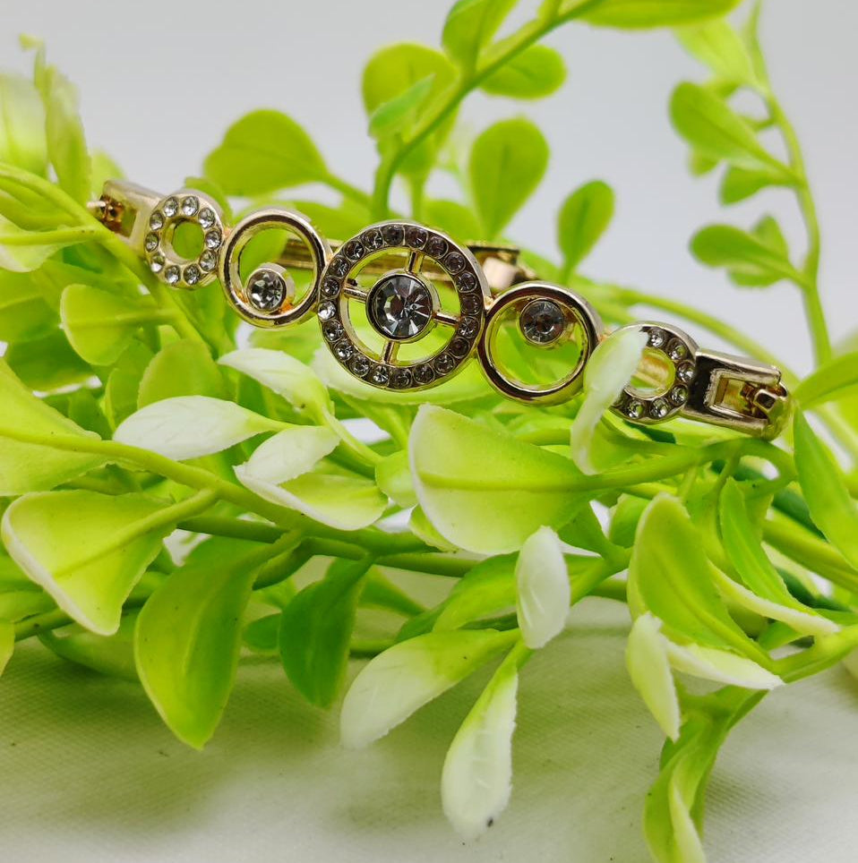 Radiant Adjustable Circle Crystal Bracelet - Imported Elegance | Best Quality Artificial