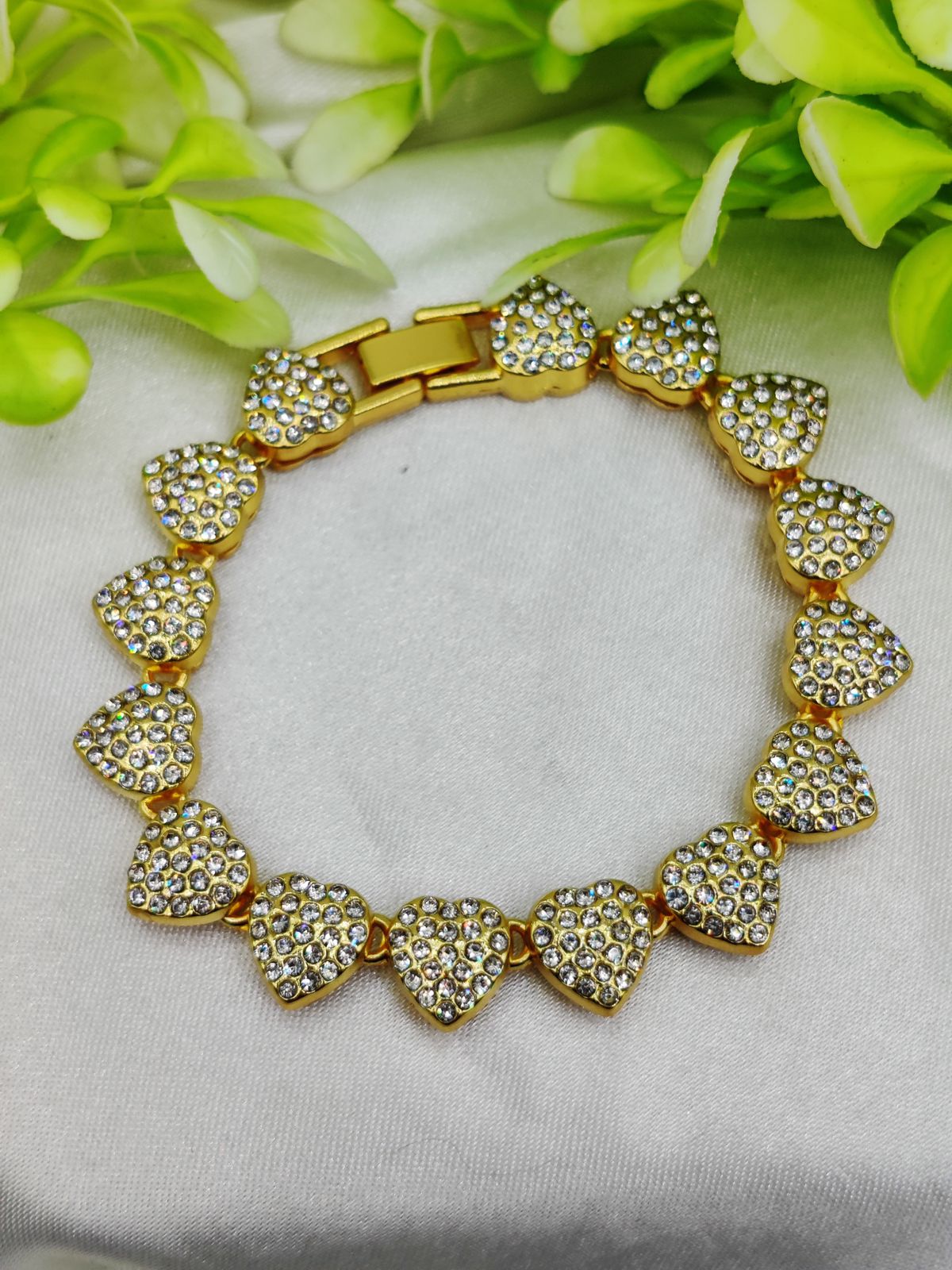 1 Piece Imported Exquisite Adjustable Heart Crystal Bracelet Imported Elegance |