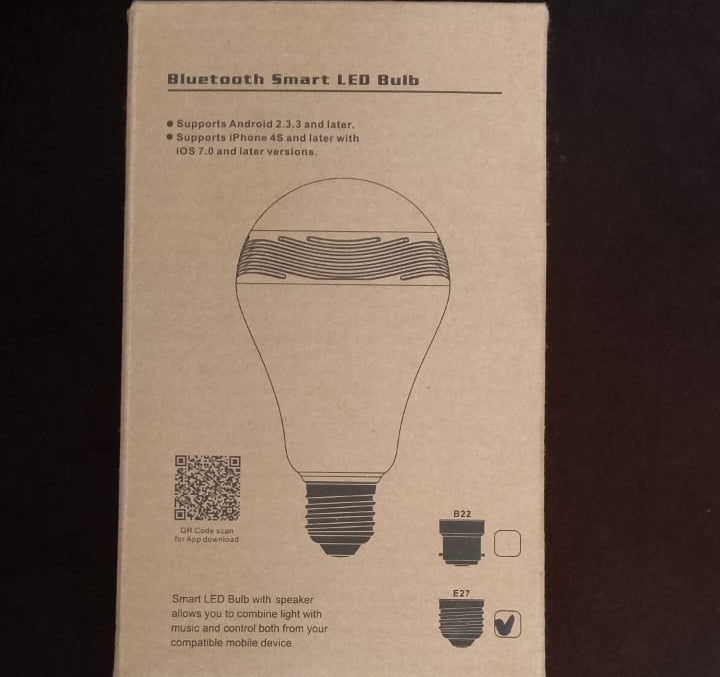 E27 Bluetooth Smart LED Bulb with Speaker with APP Control It