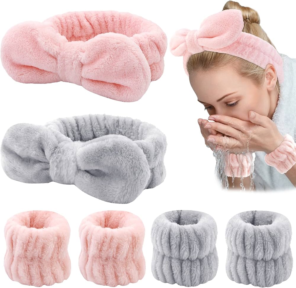 3 Pieces Set Kiss Lovely Wrist Strap - Face Wash Headband and