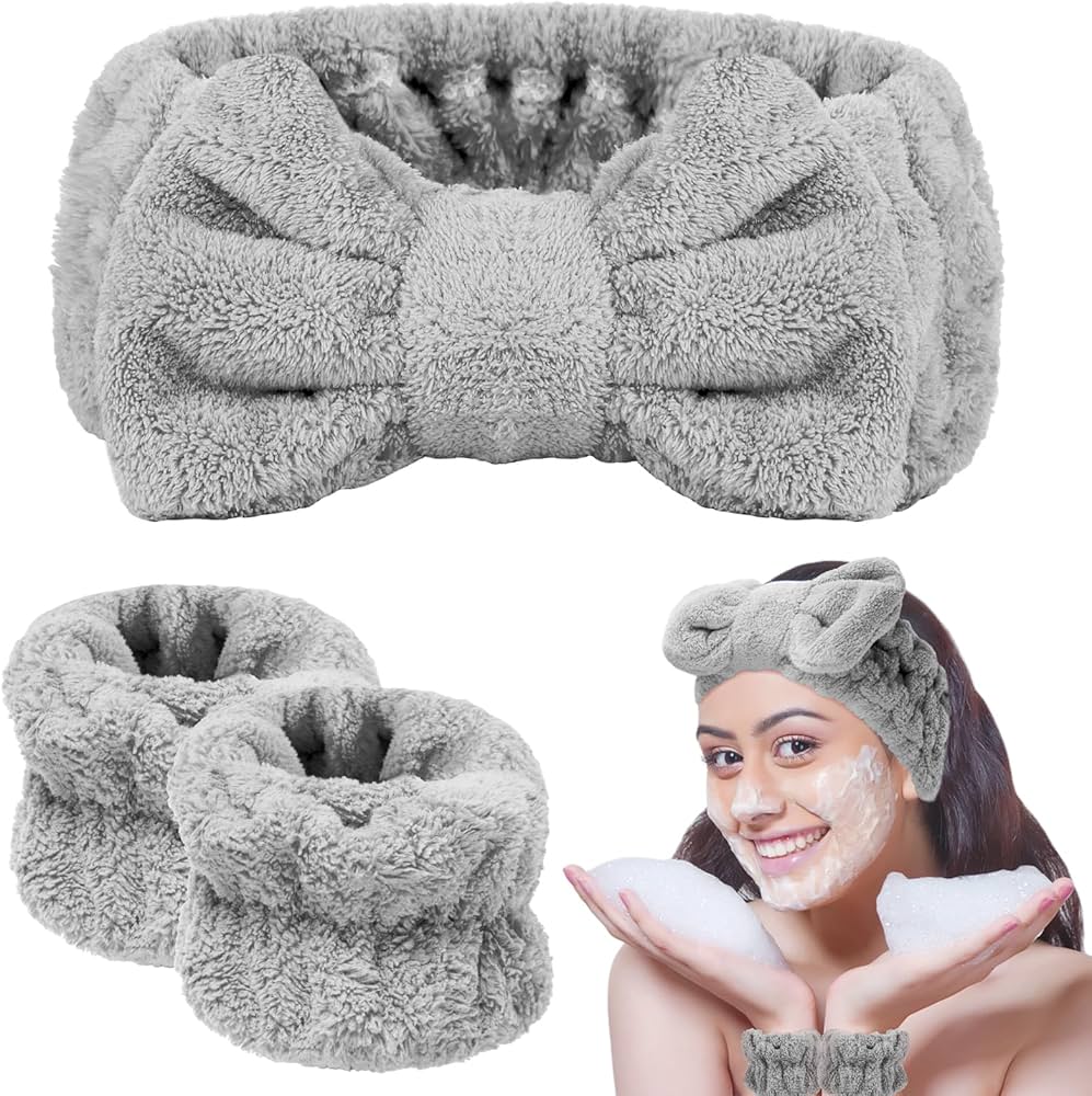 3 Pieces Set Kiss Lovely Wrist Strap - Face Wash Headband and