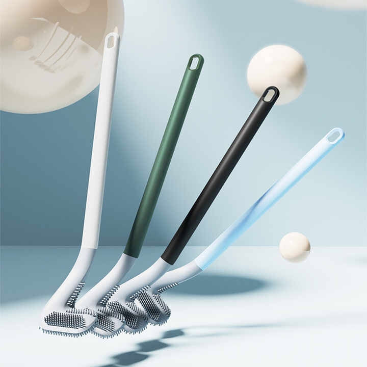 Golf Toilet Brush | Long Handle Silicone Toilet Brush, Flexible Silicone Rubber