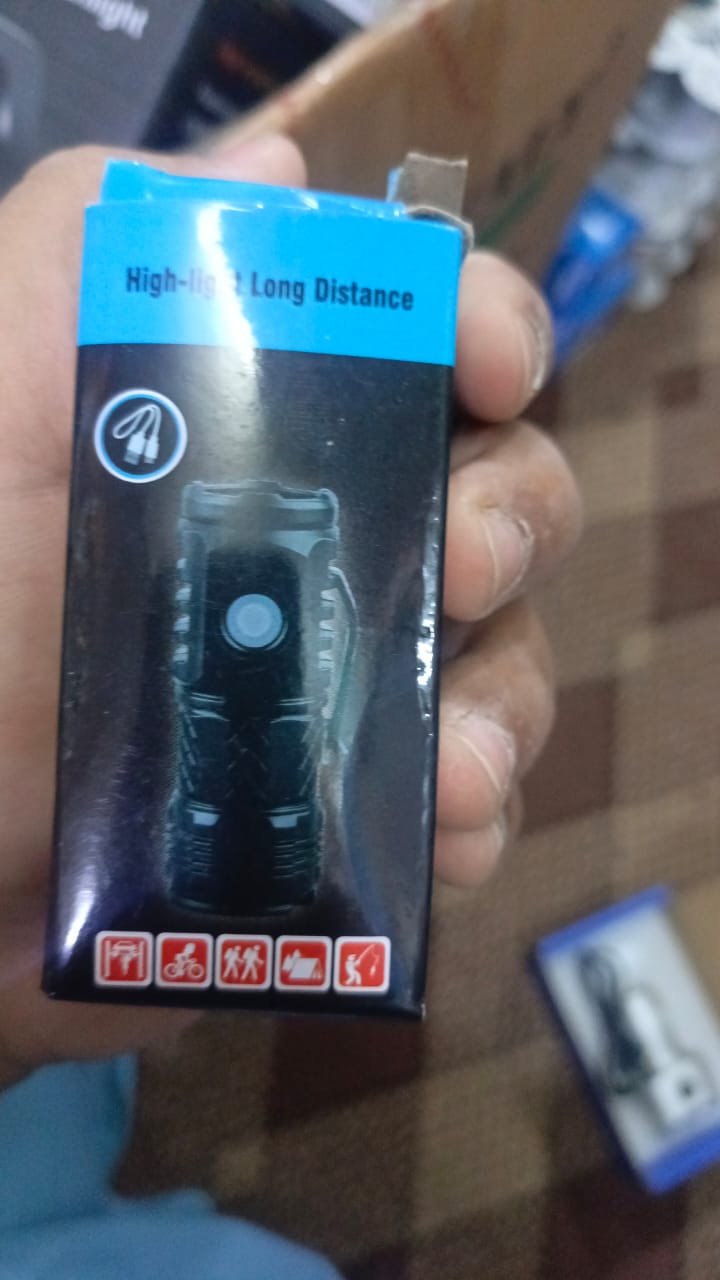 1 Pc Small LED Torch, Rechargeable Torch, 5 Lighting Modes Waterproof Handheld