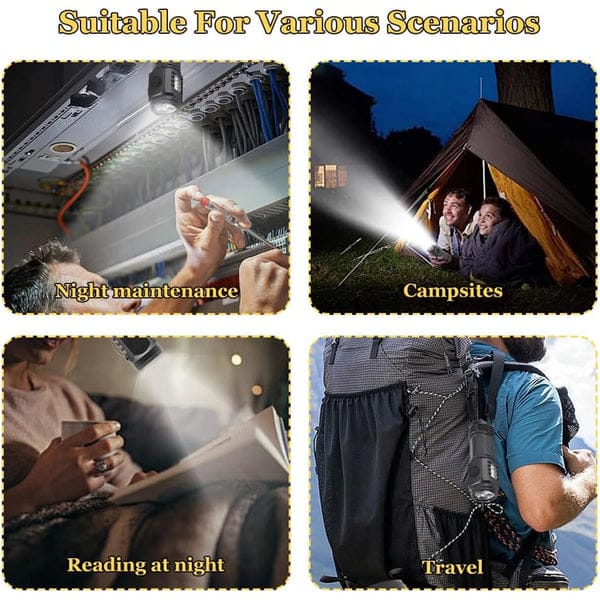 1 Pc Small LED Torch, Rechargeable Torch, 5 Lighting Modes Waterproof Handheld