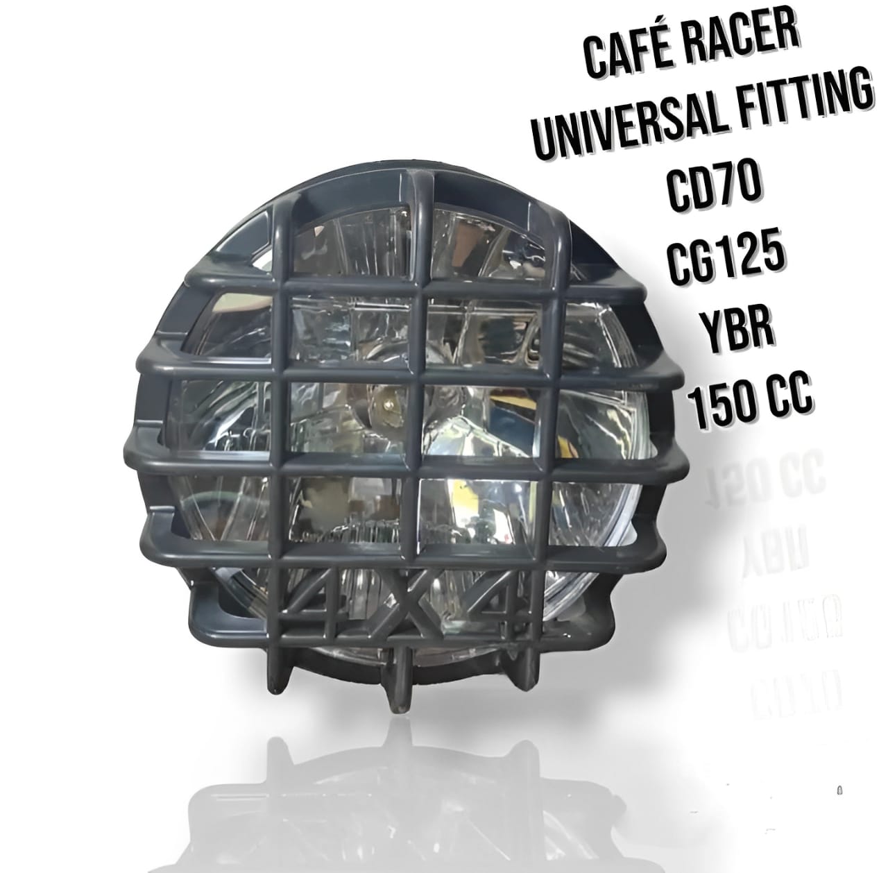 Cafe racer headlight for 70cc and 125cc bikes Simple to set up