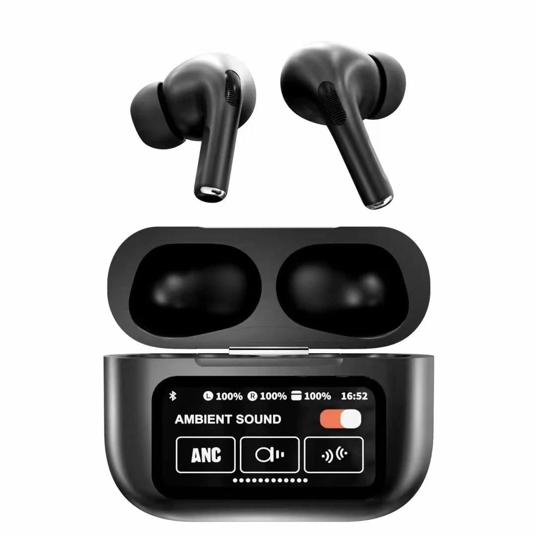 A9 Pro Earbuds ANC/ENC Touch Screen Display Noise Reduction Wireless Earbuds For