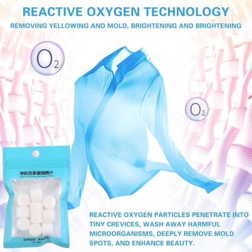 10 Pcs Explosive Salt Cleaning Laundry Remove Yellowing Leaving Fragrance Cleaning Tablets