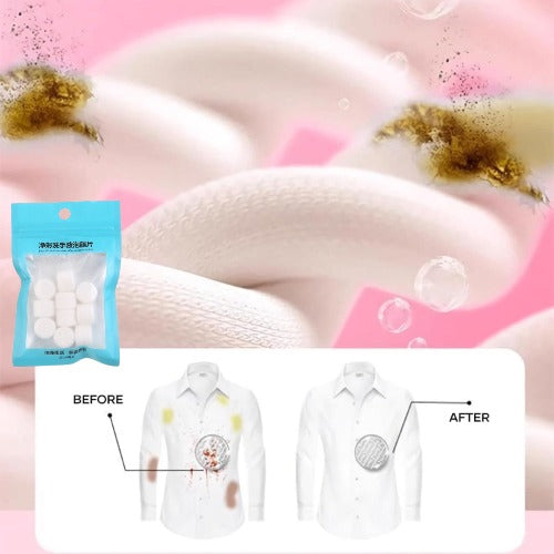 10 Pcs Explosive Salt Cleaning Laundry Remove Yellowing Leaving Fragrance Cleaning Tablets