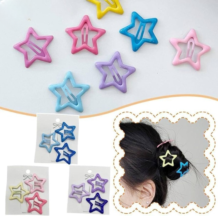 Pack Off 06 Star Design Girl Hair Clip | Hair Clip For