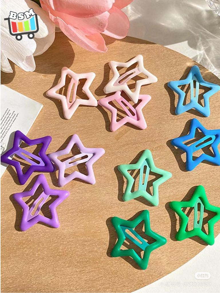 Pack Off 06 Star Design Girl Hair Clip | Hair Clip For