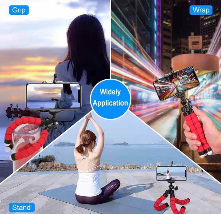 Adjustable Octopus mobile tripod plus holder Mobile Tripod Stand Flexible Tripod Stand