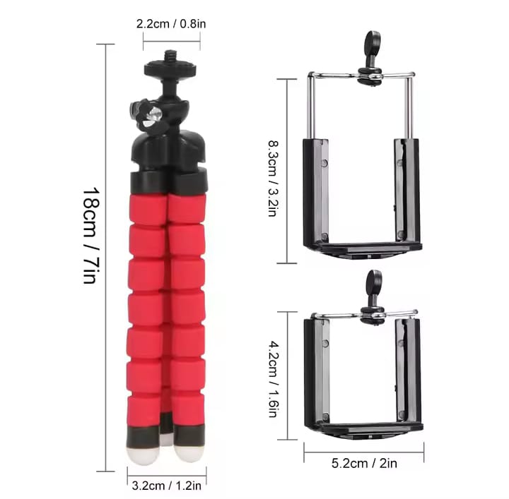 Adjustable Octopus mobile tripod plus holder Mobile Tripod Stand Flexible Tripod Stand
