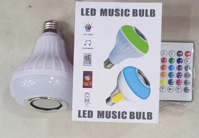 Smart LED Light Bulb with Built-in Bluetooth Speaker + Remote | Best