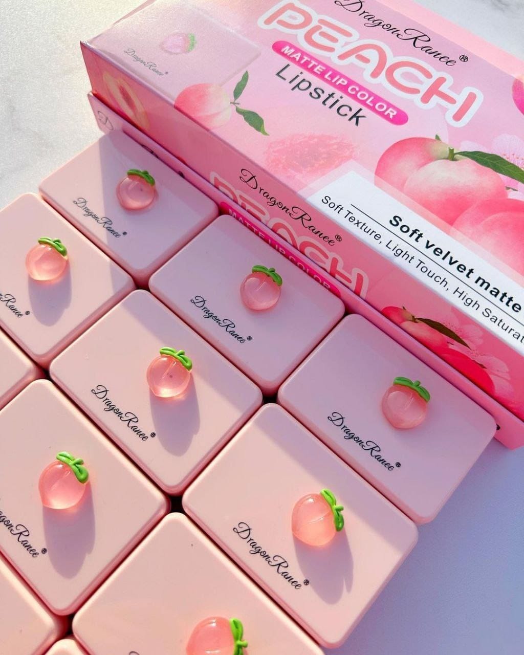 5 Pcs Dragon Ranee Peach Mini Lipstick Set | Long Lasting Makeup