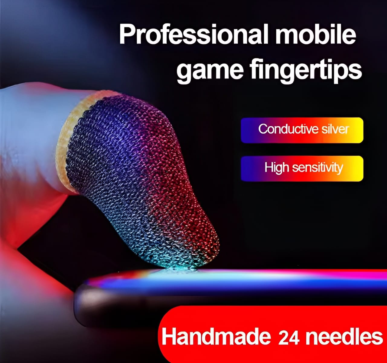 Premium Gaming Finger Sleeves Bundle - Breathable, Anti-Sweat, Touch Screen-Friendly Thumb
