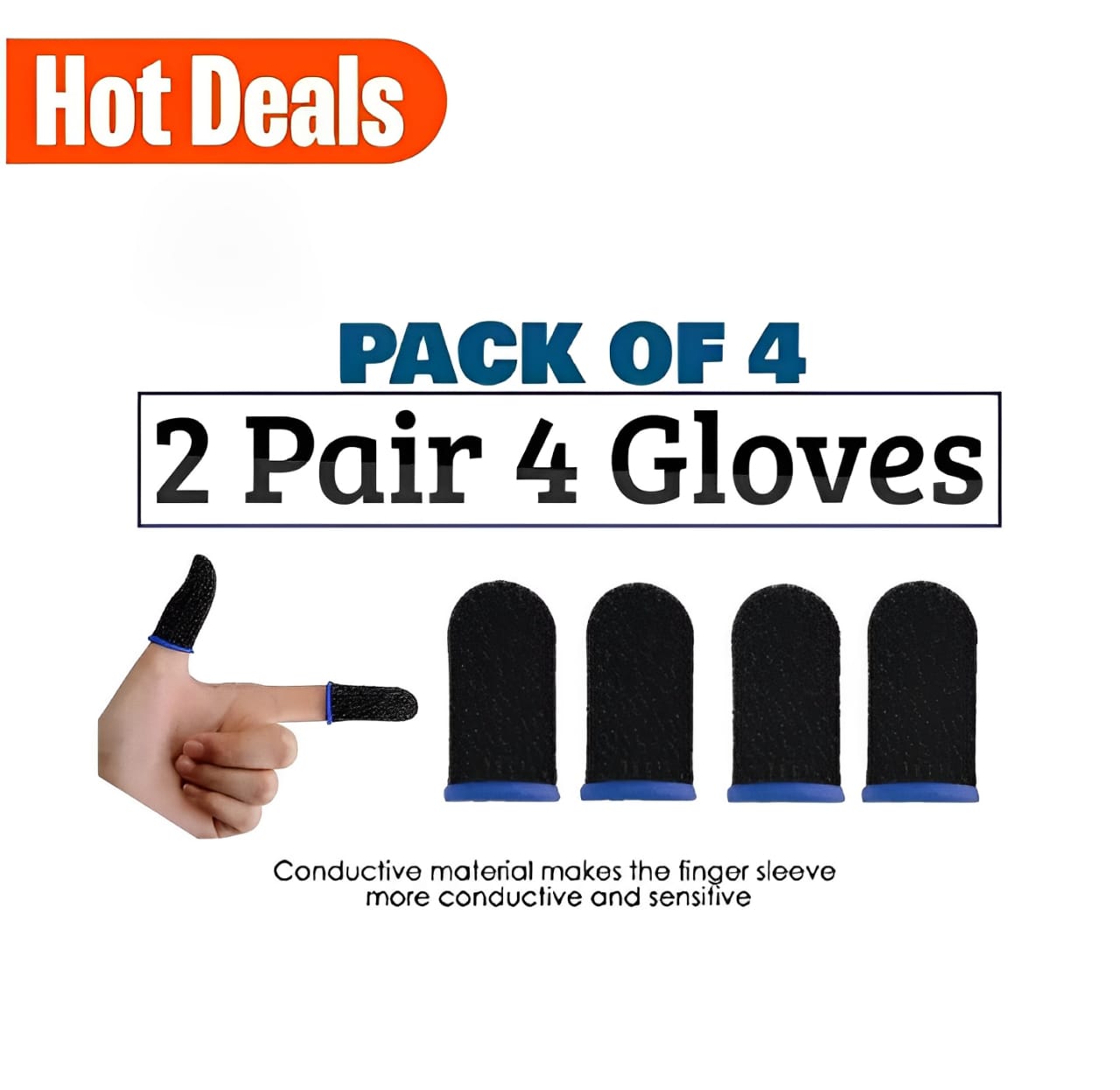 Premium Gaming Finger Sleeves Bundle - Breathable, Anti-Sweat, Touch Screen-Friendly Thumb