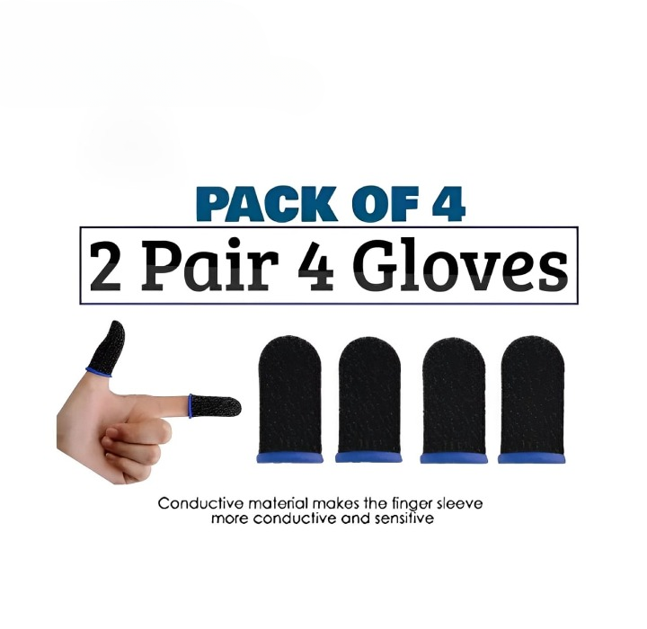 Premium Gaming Finger Sleeves Bundle - Breathable, Anti-Sweat, Touch Screen-Friendly Thumb