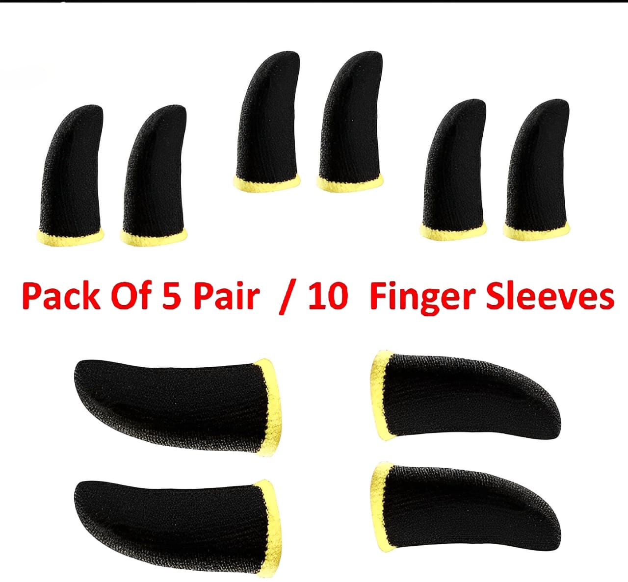 Premium Gaming Finger Sleeves Bundle - Breathable, Anti-Sweat, Touch Screen-Friendly Thumb