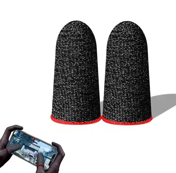 Premium Gaming Finger Sleeves Bundle - Breathable, Anti-Sweat, Touch Screen-Friendly Thumb