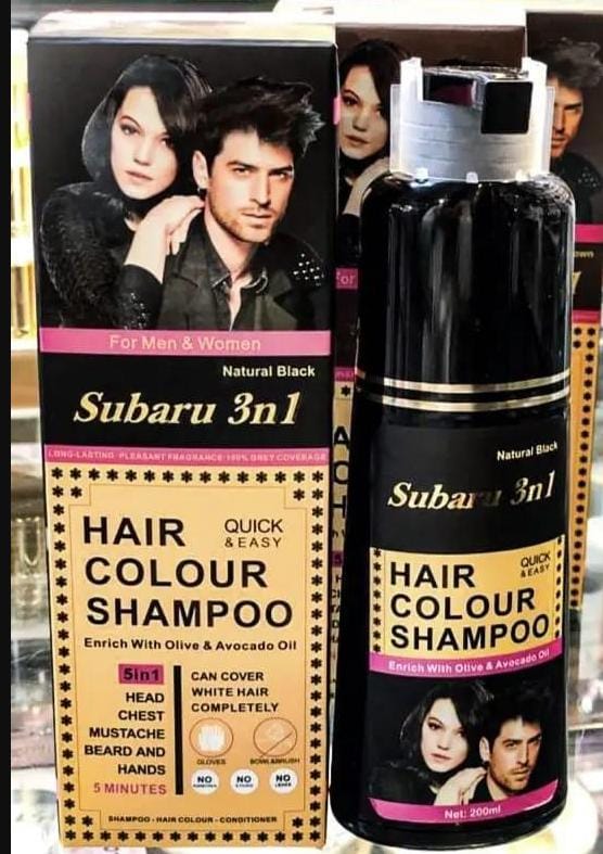 Subaru 3 in 1 Black Hair Color Shampoo | Hair Color Shampoo