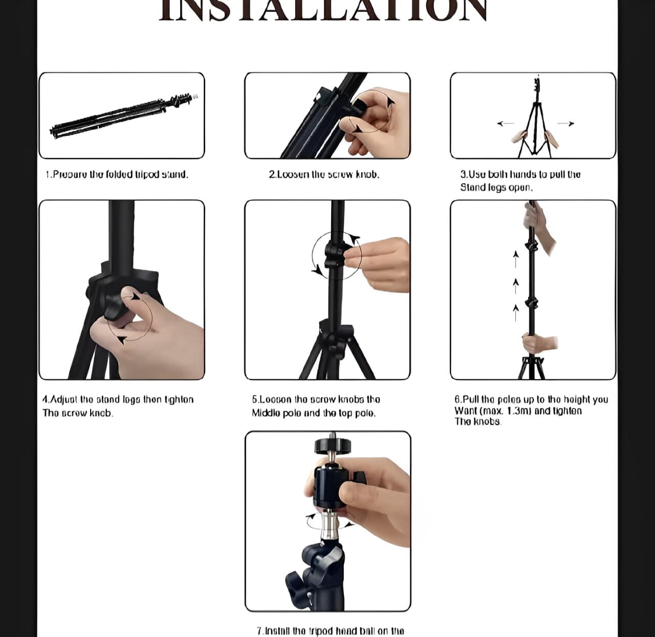 26CM LED Ring Light with Mobile Holder, 7ft Tripod Stand, 3 Light