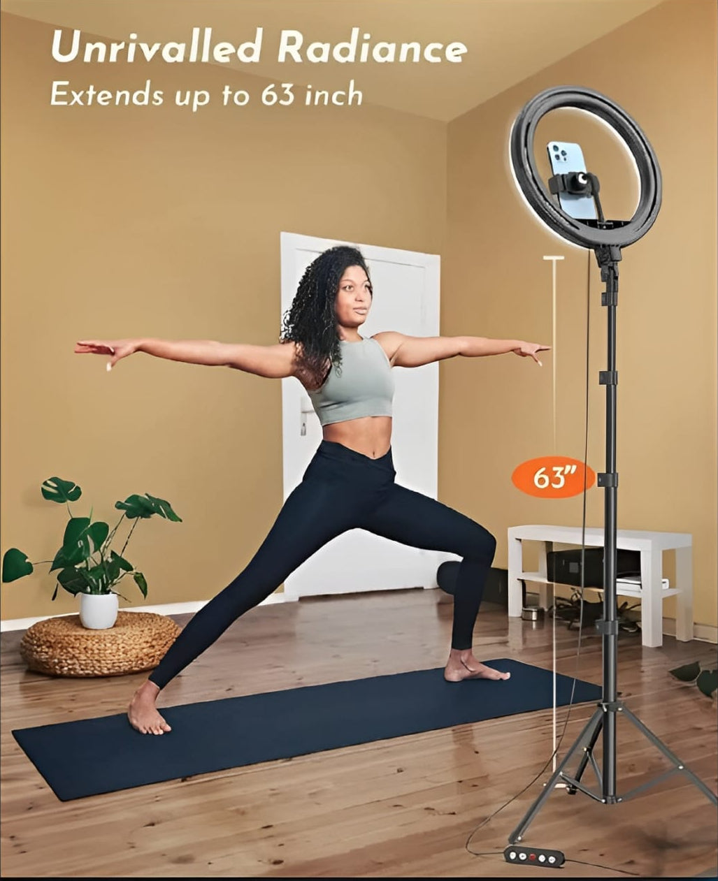 26CM LED Ring Light with Mobile Holder, 7ft Tripod Stand, 3 Light