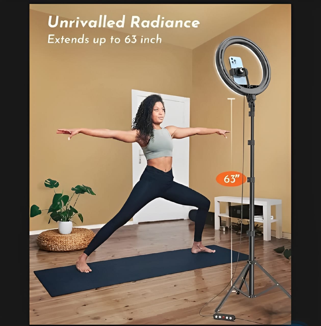 26CM LED Ring Light with Mobile Holder, 7ft Tripod Stand, 3 Light