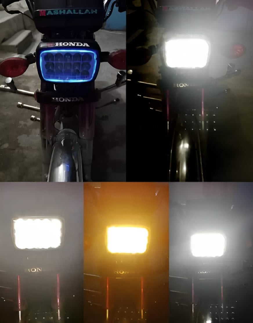 5 function Led head light | 15 led fog bike headlight beam