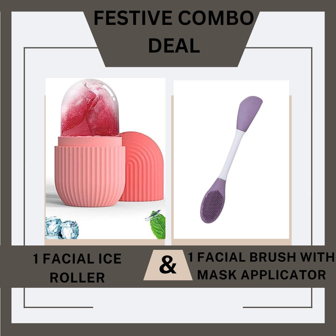 Combo Deal | Ice Roller Facial Massage | Silicone Cleansing Ice Lattice